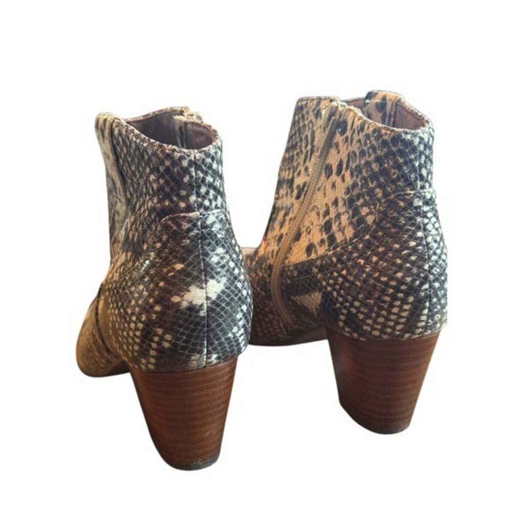 Vionic Orthaheel Windom Leather Ankle Boots in SnakeskinSize 7 - Picture 4 of 7